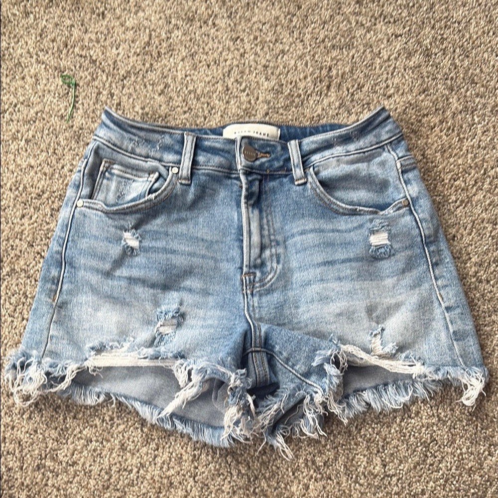 Distressed Denim Shorts
